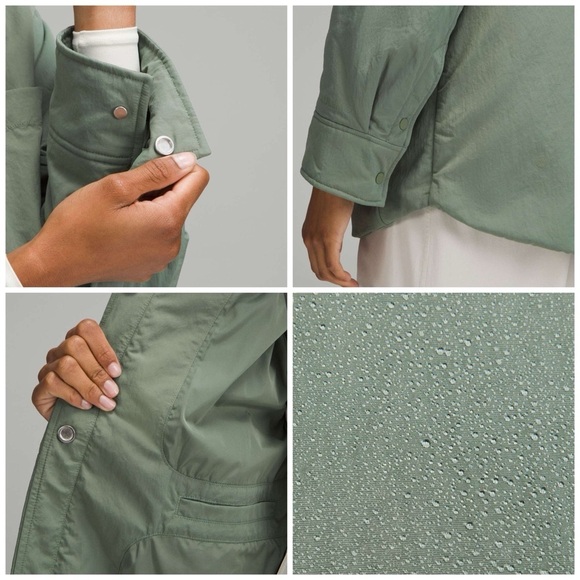 Lululemon Lightweight Insulated Shirt Jacket Grey Eucalyptus Size Large NWT - Picture 5 of 13